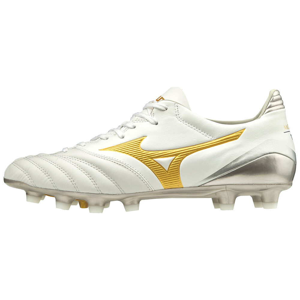 Mizuno Men's Morelia Neo KL II Soccer Cleats White/Gold (P1GA205450-SOW)